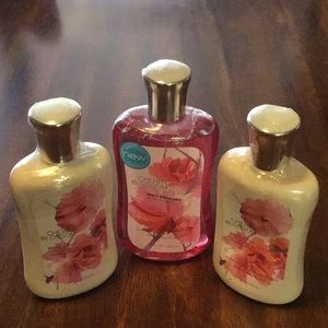 Set of 3 Bath and Body Works Cherry Blossom shower gel and lotion.